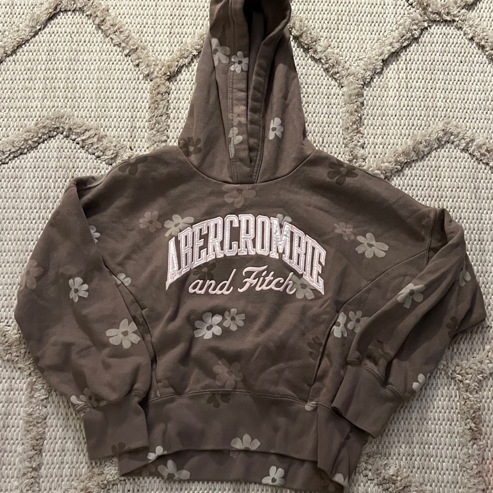 Abercrombie & Fitch Tan Floral Hoodie